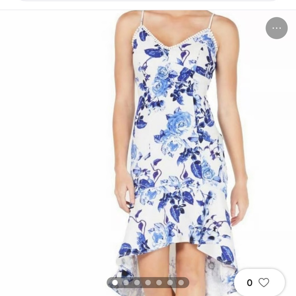 Beautiful High- Low Blue Floral Dress ✨